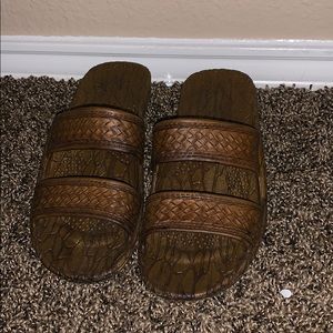 Barely worn brown jandals